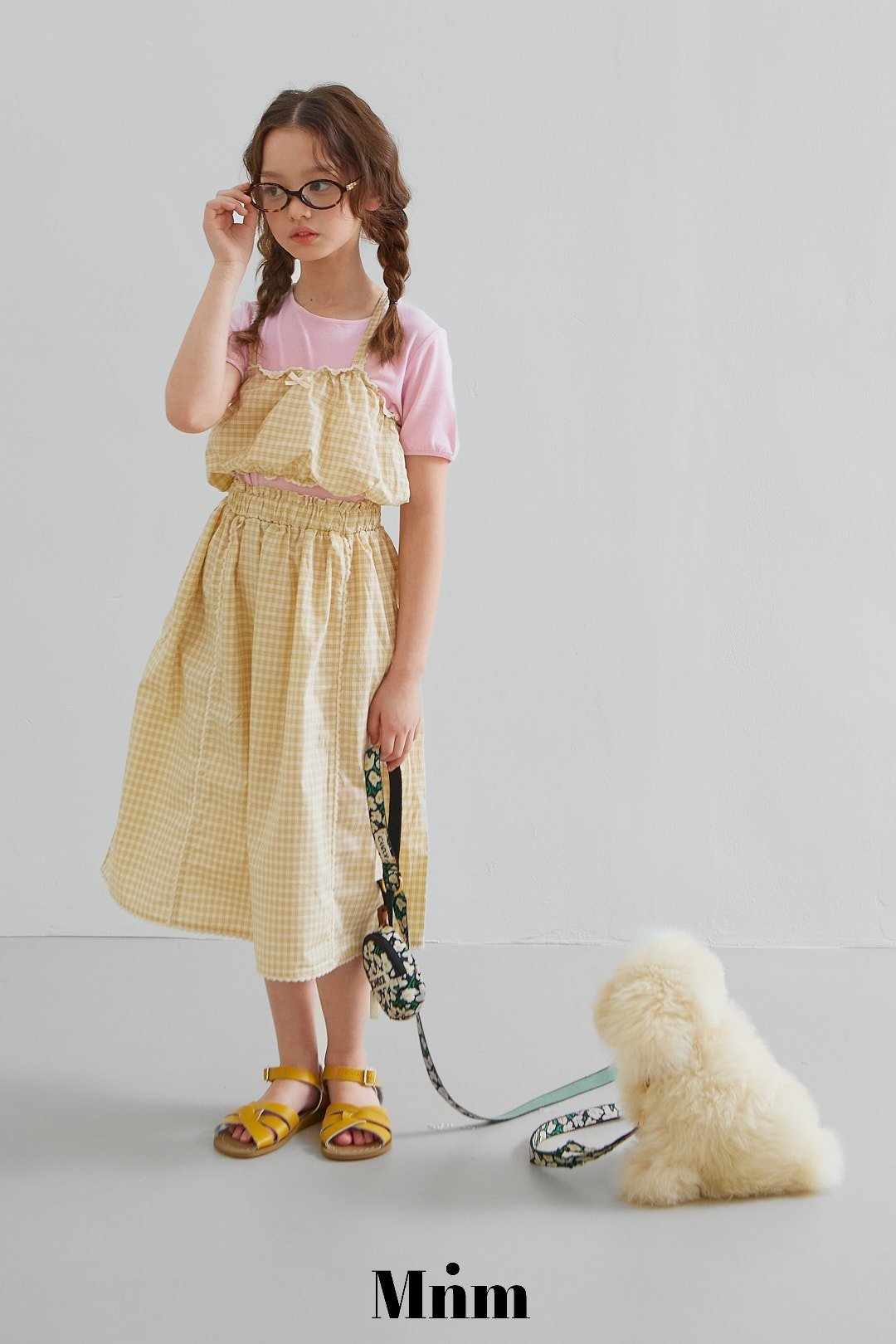【予約】check lace skirt / minimal S-JM