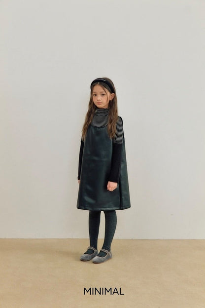 【予約】simple leather one-piece  / minimal (S-JM)