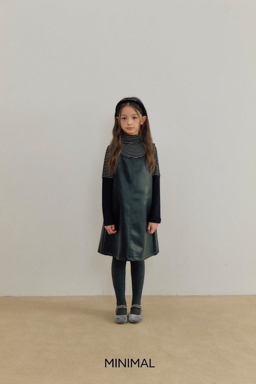 【予約】simple leather one-piece  / minimal (S-JM)