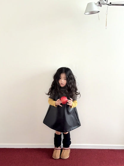 【予約】simple leather one-piece  / minimal (S-JM)