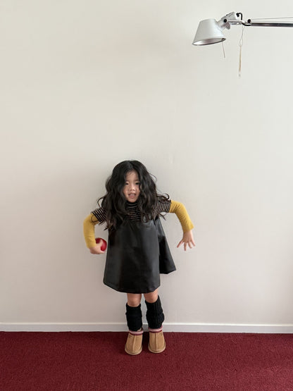 【予約】simple leather one-piece  / minimal (S-JM)