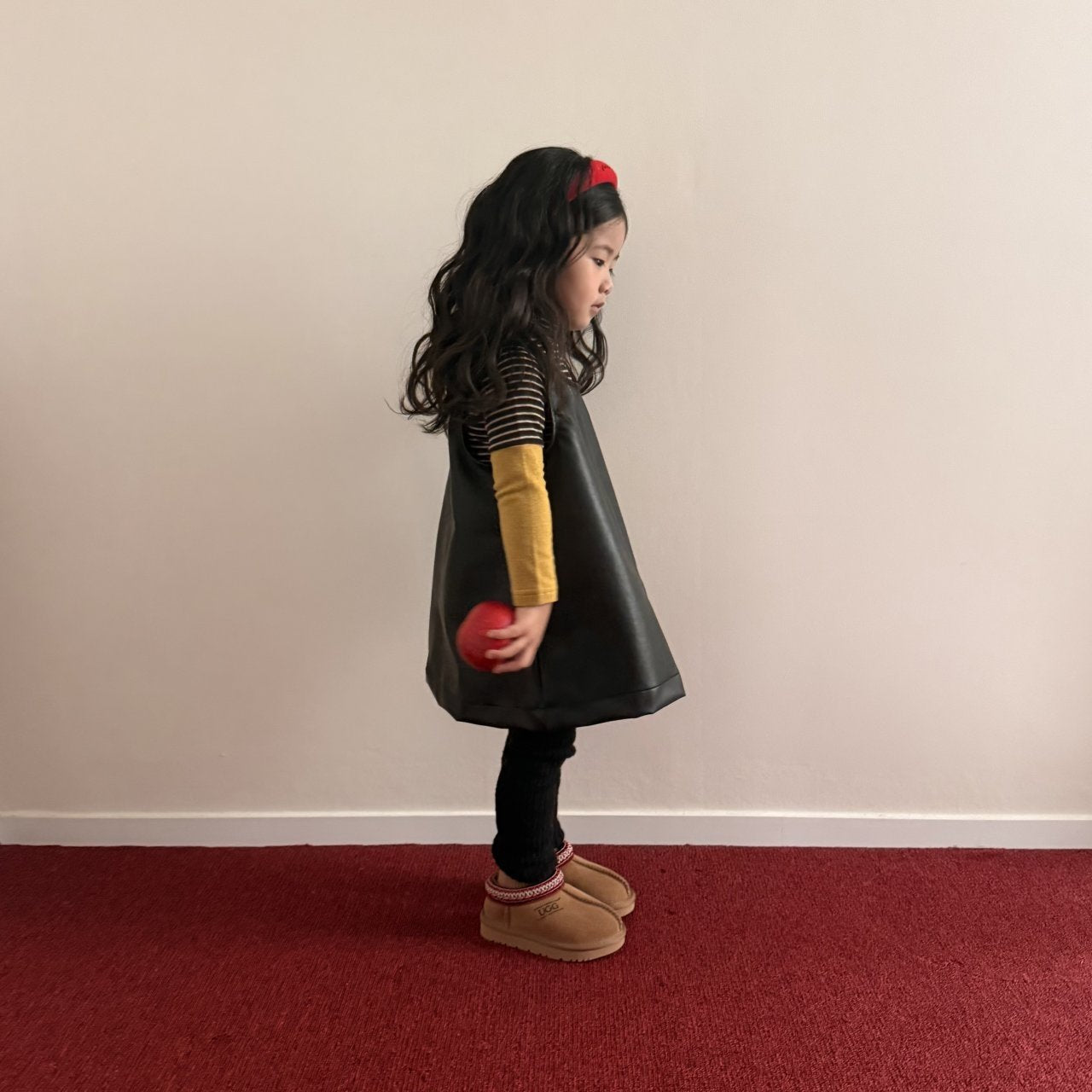 【予約】simple leather one-piece  / minimal (S-JM)