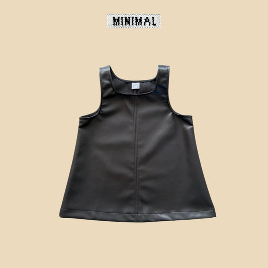 【予約】simple leather one-piece  / minimal (S-JM)