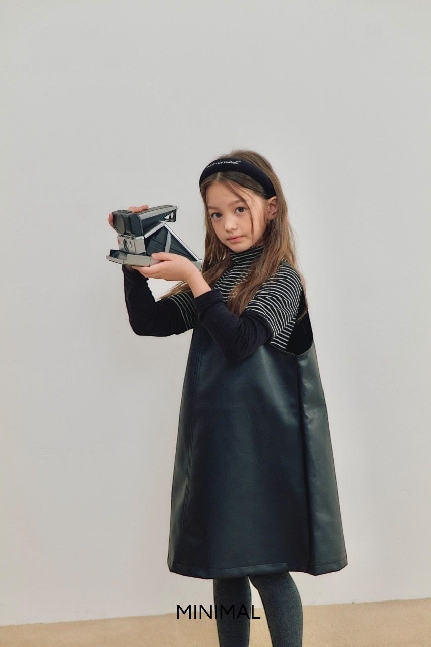 【予約】simple leather one-piece  / minimal (S-JM)