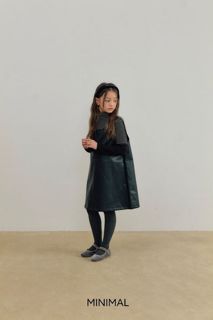 【予約】simple leather one-piece  / minimal (S-JM)