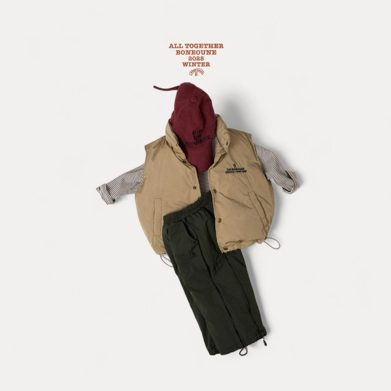 【予約】you are duck down vest / boneoune (XS-JL)