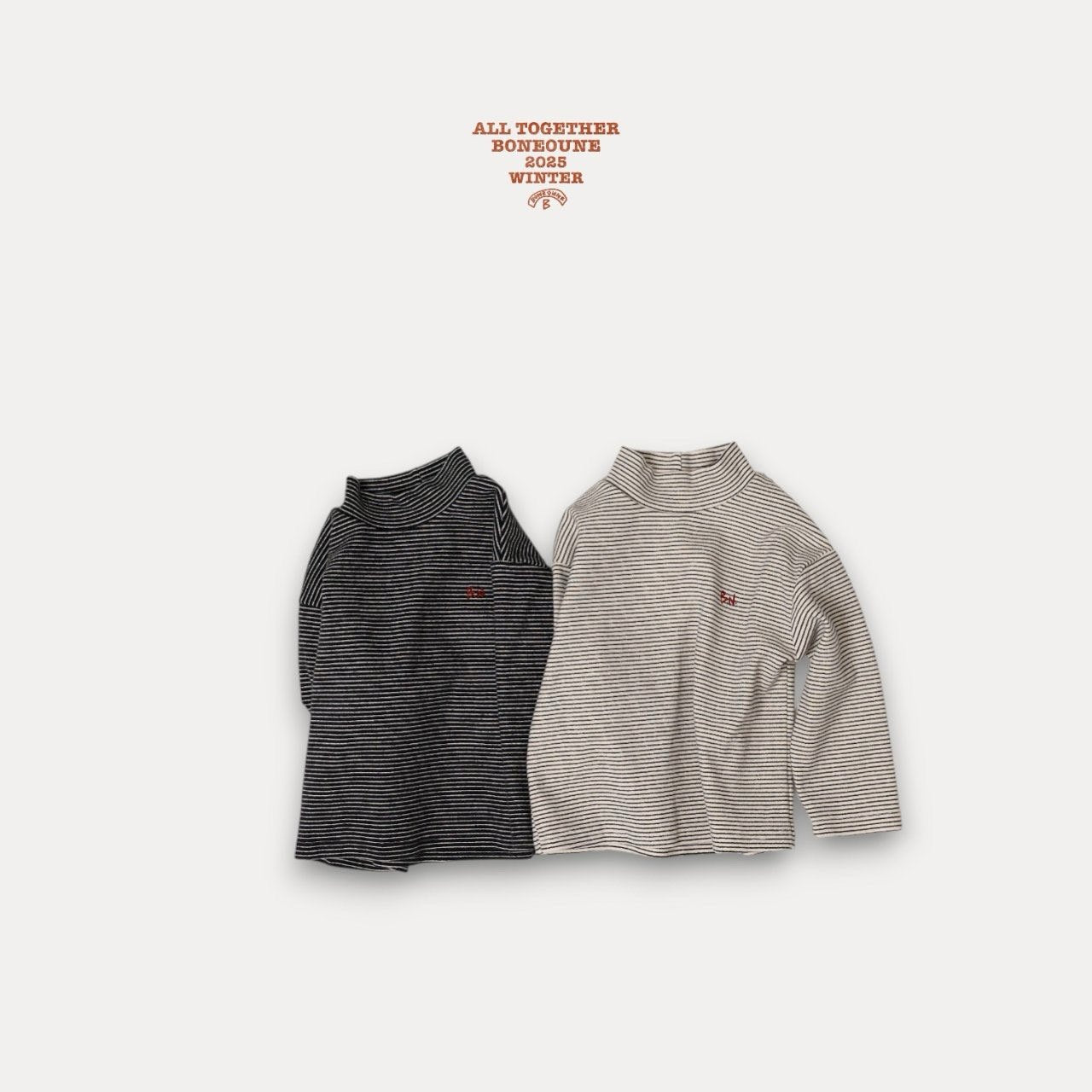 【予約】tami stripe polo T  / boneoune (XS-JL)