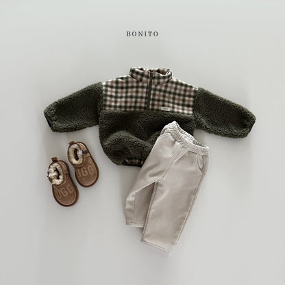 【予約】suede check boa zipup  /  bonito (12ｍ-JM)