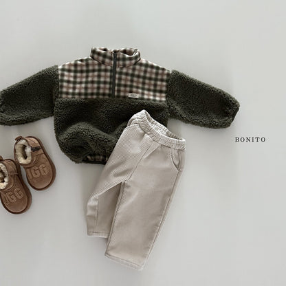 【予約】suede check boa zipup  /  bonito (12ｍ-JM)