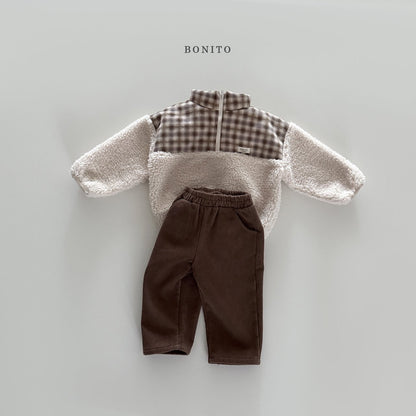 【予約】suede check boa zipup  /  bonito (12ｍ-JM)