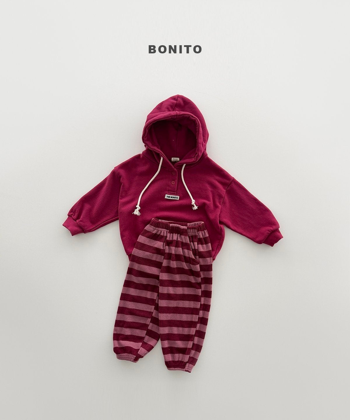 【予約】button hoodie / bonito (12M-JM)단작후드티