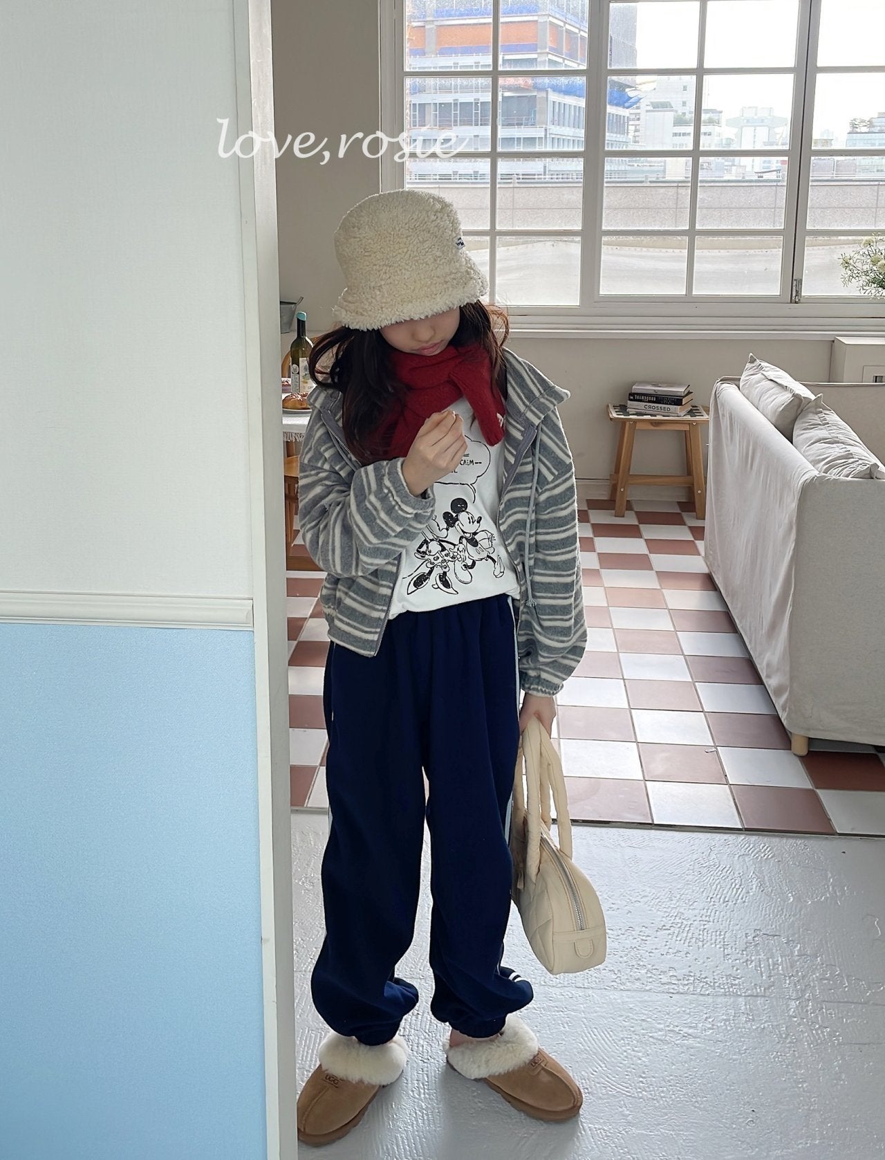 【予約】angora border zipup  / love rosie (L-2XL,adult)