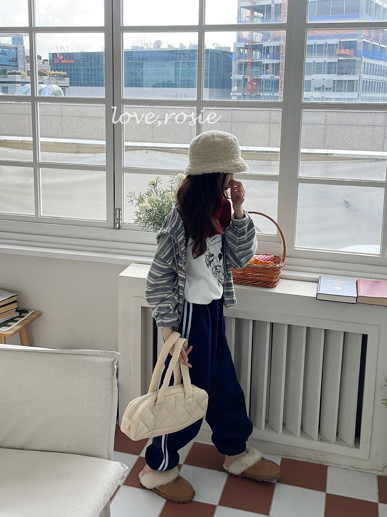 【予約】angora border zipup  / love rosie (L-2XL,adult)