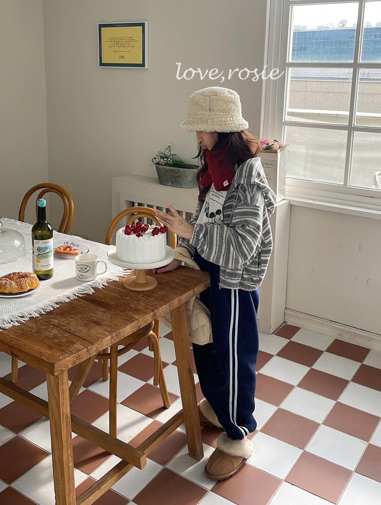 【予約】angora border zipup  / love rosie (L-2XL,adult)