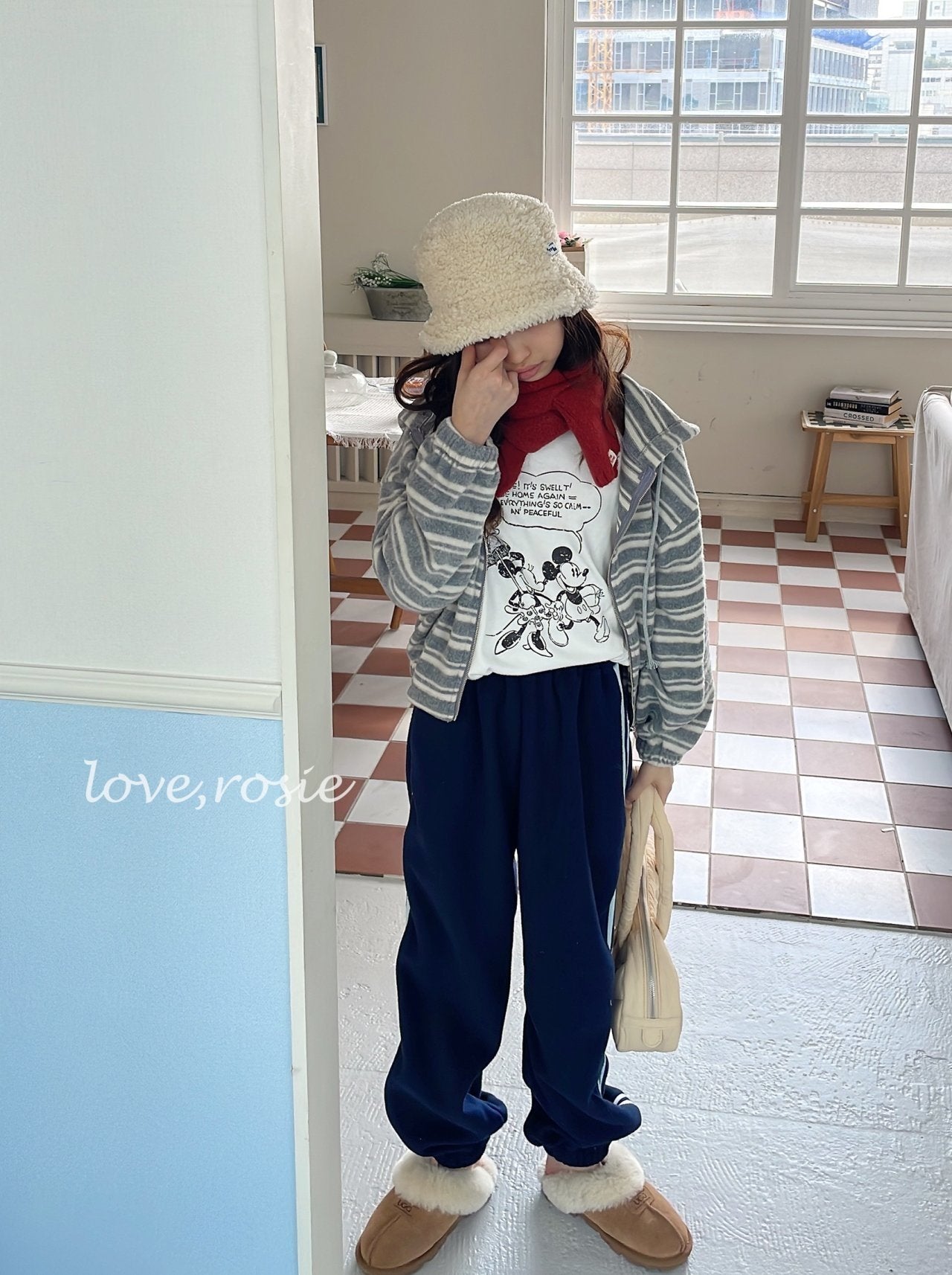 【予約】angora border zipup  / love rosie (L-2XL,adult)