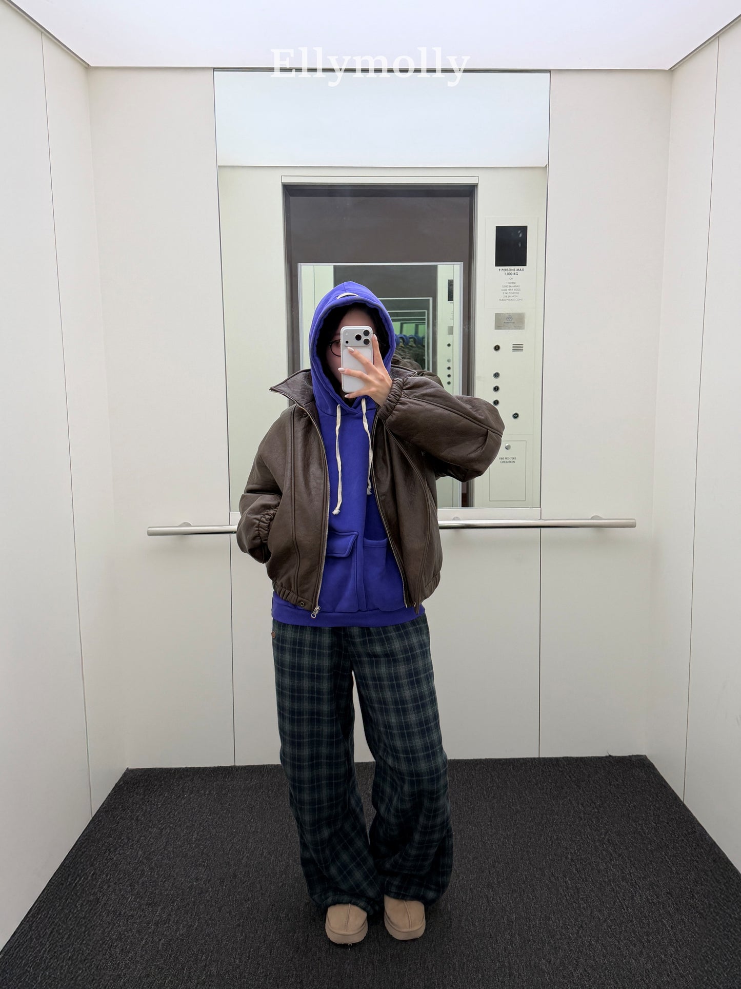 【予約】teddy fur check pt / ellymolly (5-19号)