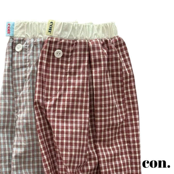 【予約】チェックパンプキンパンツ / con. (XXS-M)