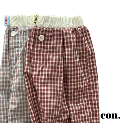 【予約】チェックパンプキンパンツ / con. (XXS-M)