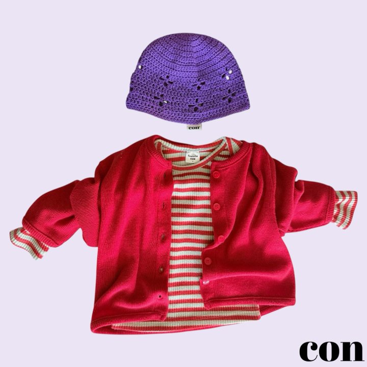 【予約】カラーリブTシャツ / con. (XXS-M)