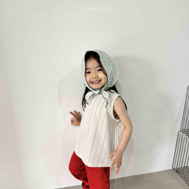 【予約】Natural Button sleeveless / andbutter(S-JM)