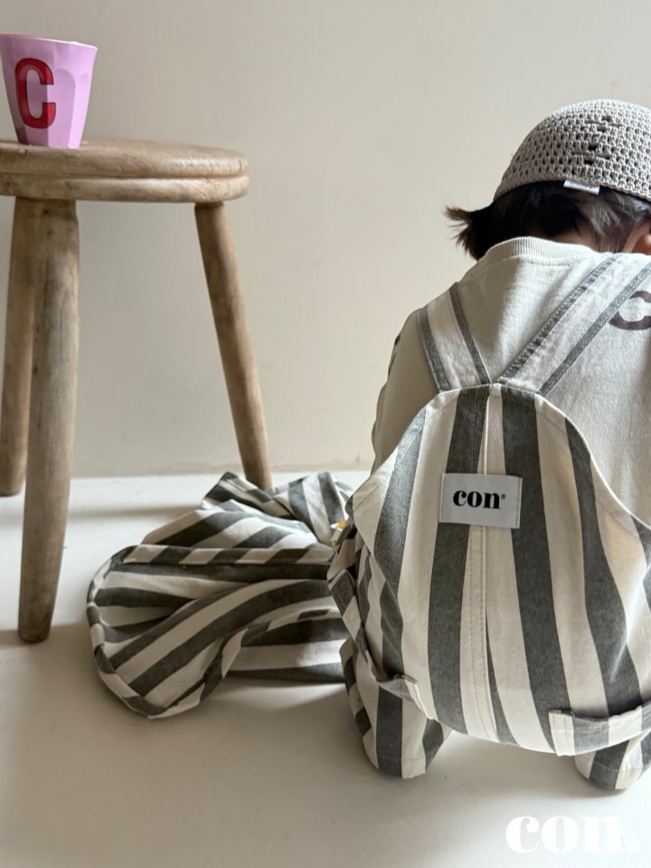 【予約】ストライプオーバーオール / con. (XXS-M)