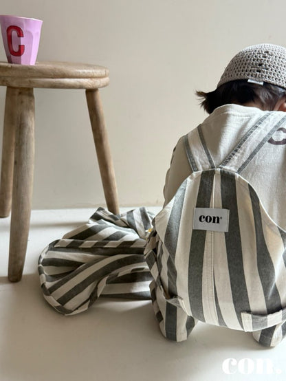 【予約】ストライプオーバーオール / con. (XXS-M)
