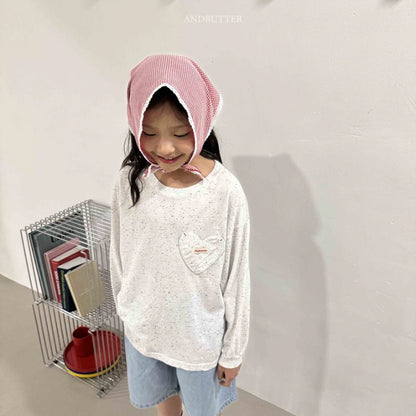 【予約】Heart pocket T / andbutter(S-JM)