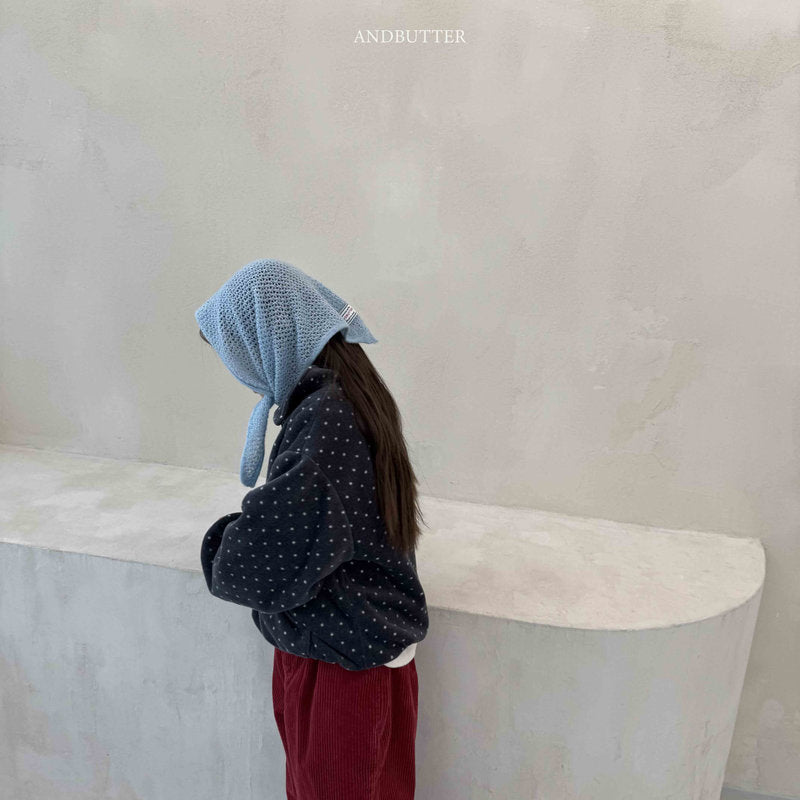 【予約】Dot Half-Zip  /  andbutter (S-JM)