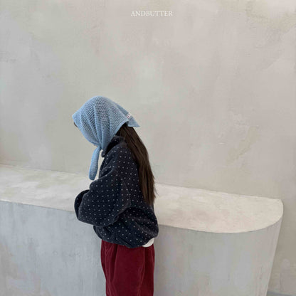 【予約】Dot Half-Zip  /  andbutter (S-JM)