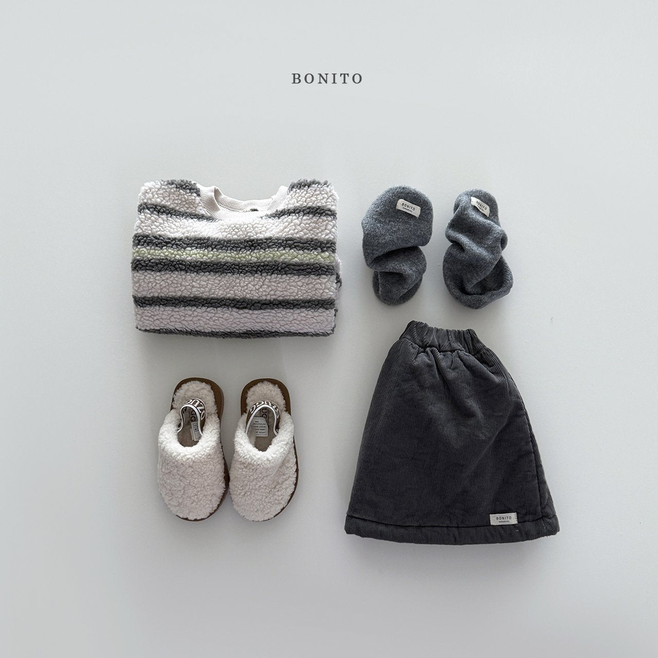 【予約】stripe boa mtm  /  bonito (12ｍ-JM) 불규칙줄덤블