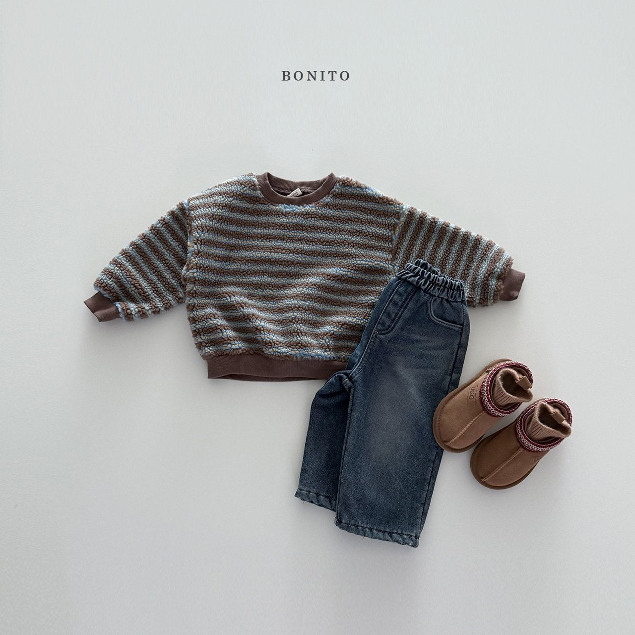 【予約】stripe boa mtm  /  bonito (12ｍ-JM) 불규칙줄덤블