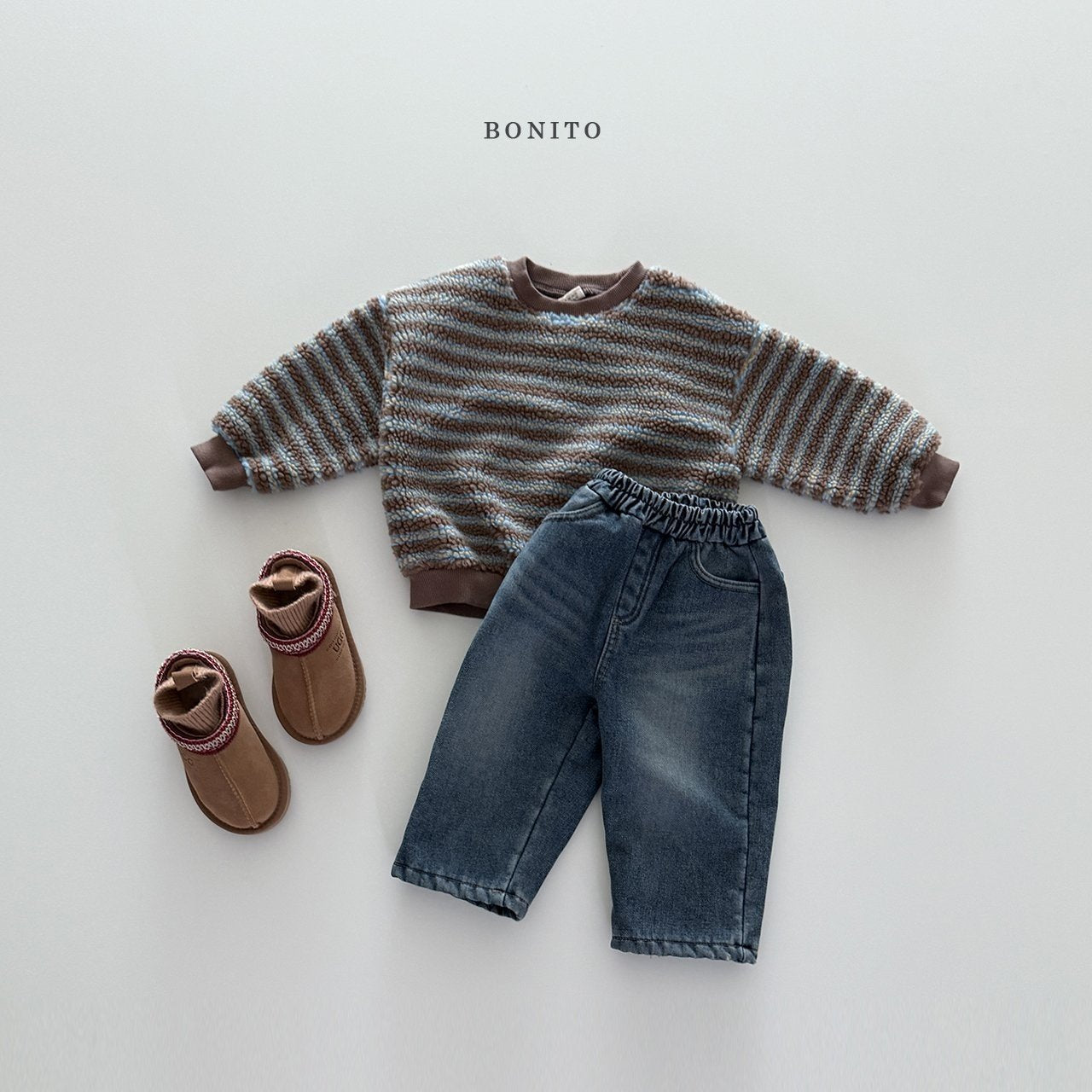 【予約】stripe boa mtm  /  bonito (12ｍ-JM) 불규칙줄덤블