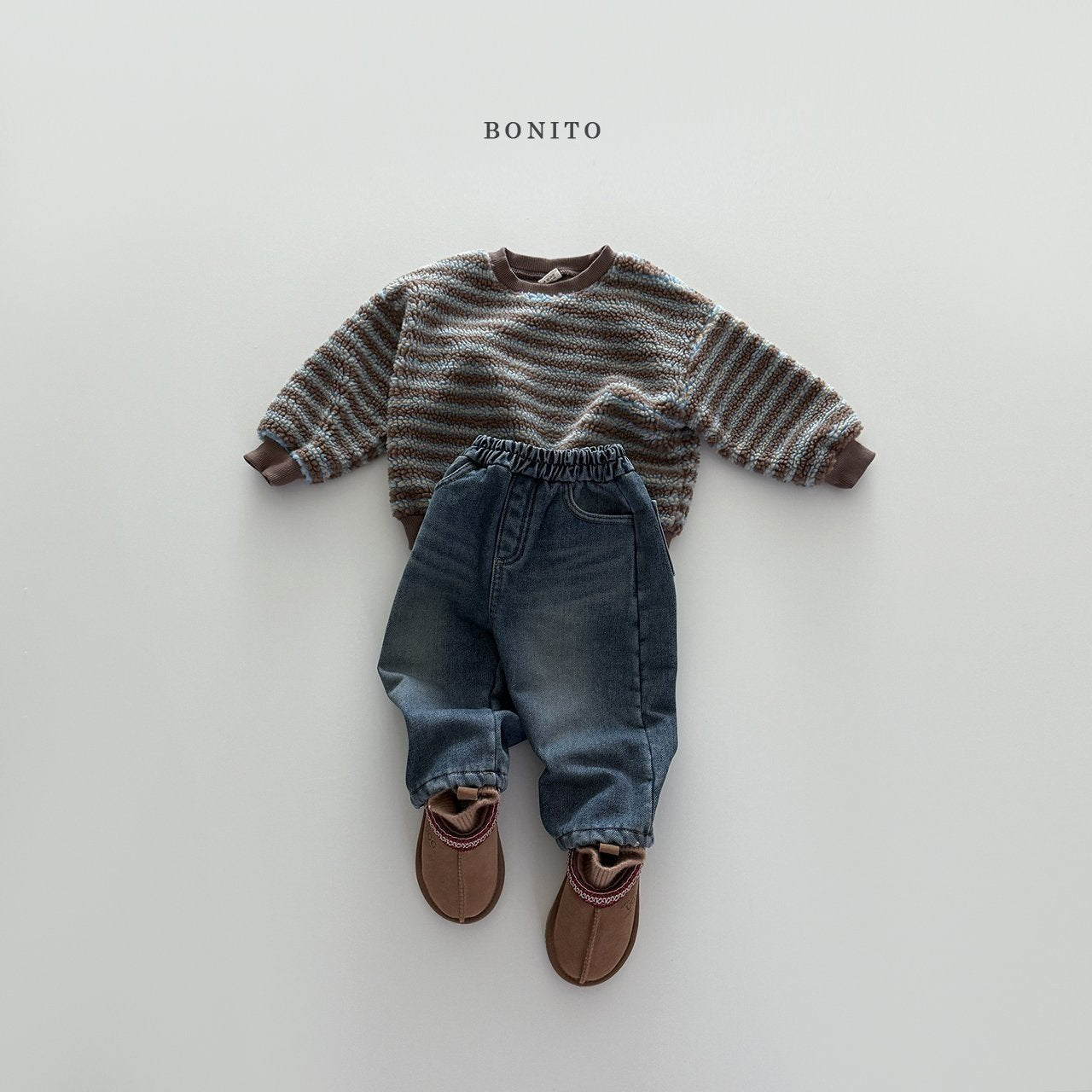 【予約】stripe boa mtm  /  bonito (12ｍ-JM) 불규칙줄덤블