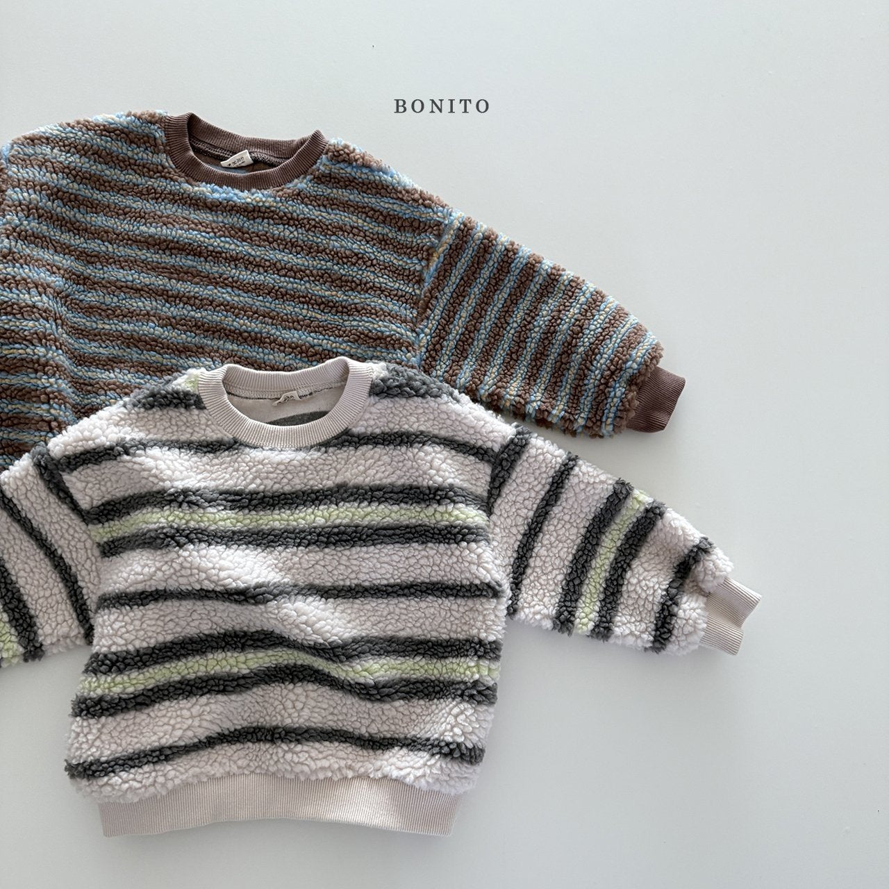 【予約】stripe boa mtm  /  bonito (12ｍ-JM) 불규칙줄덤블