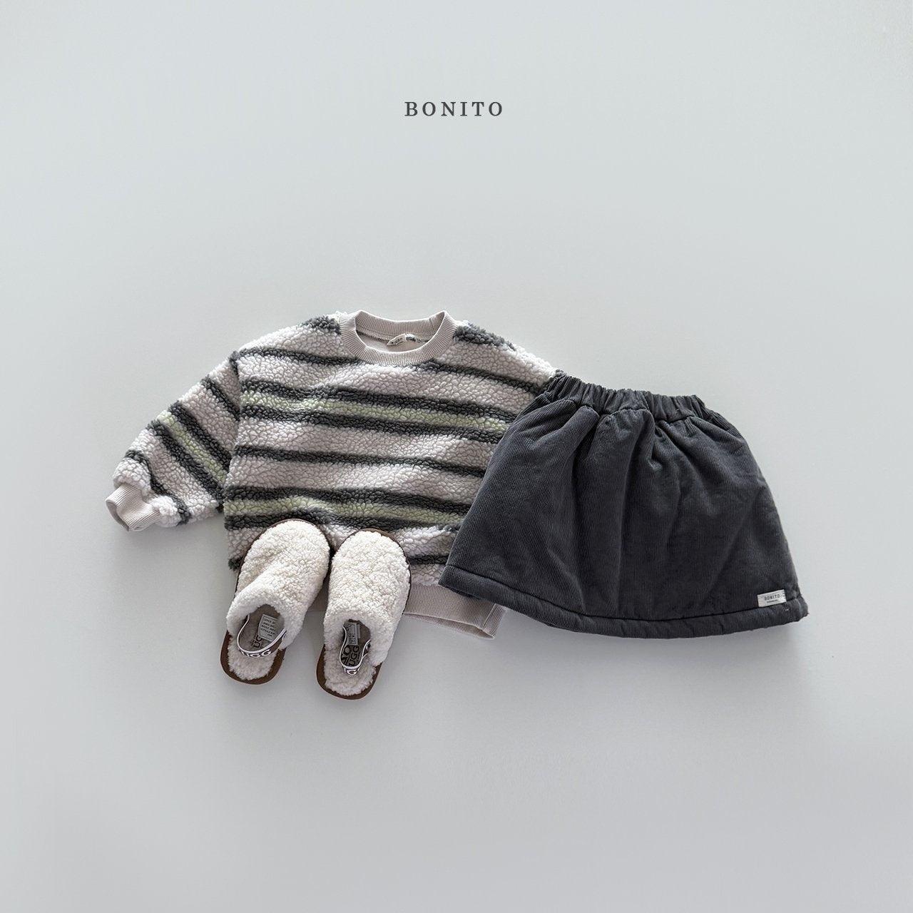 【予約】stripe boa mtm  /  bonito (12ｍ-JM) 불규칙줄덤블