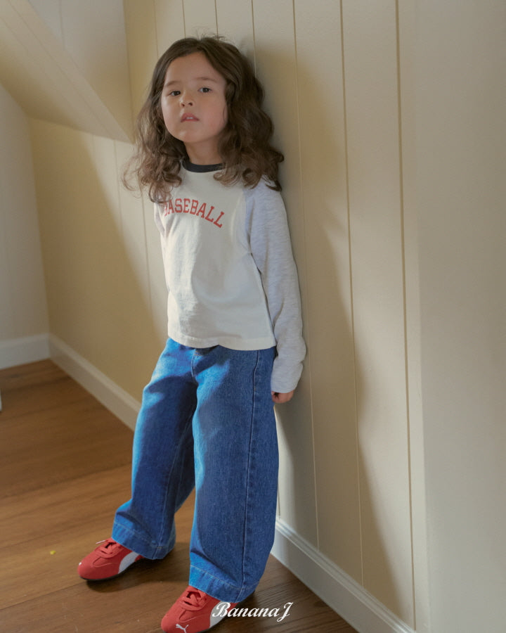 【予約】ベースボールTシャツ / bananaj (XS-JS)