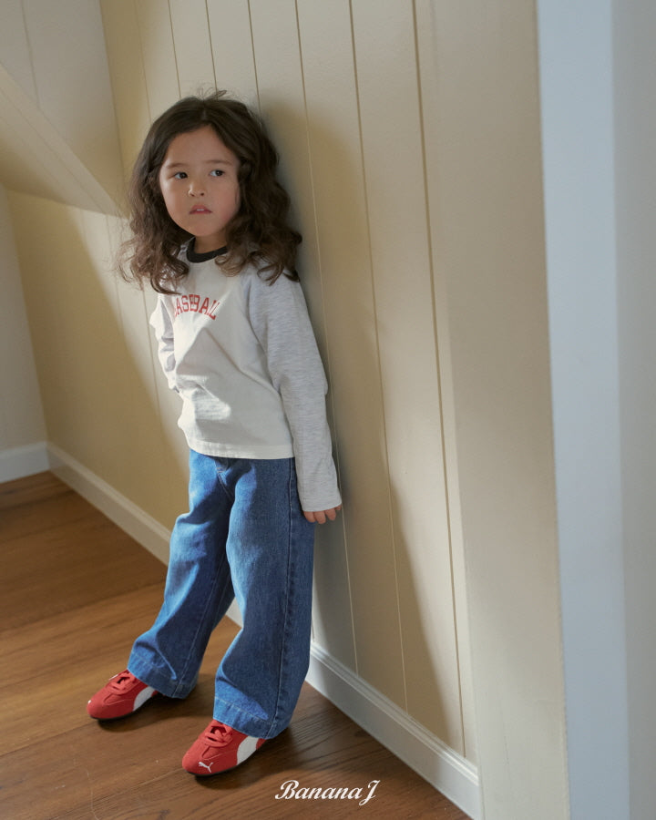 【予約】ベースボールTシャツ / bananaj (XS-JS)