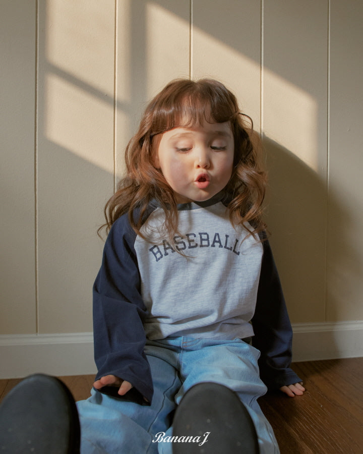 【予約】ベースボールTシャツ / bananaj (XS-JS)