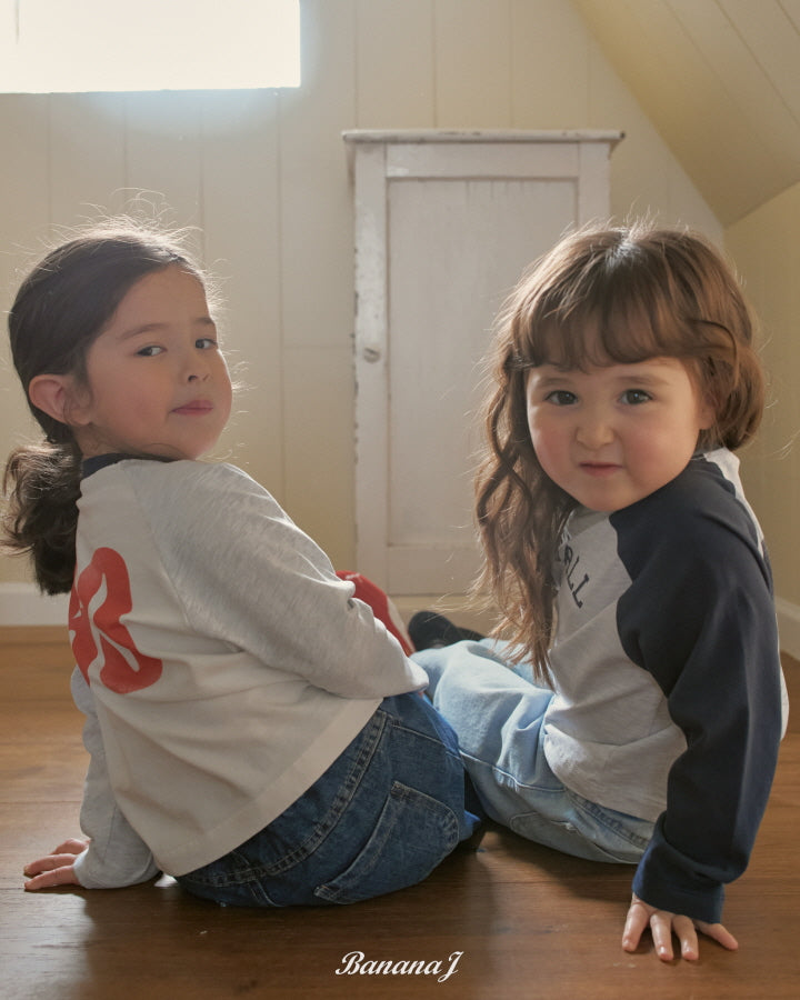 【予約】ベースボールTシャツ / bananaj (XS-JS)