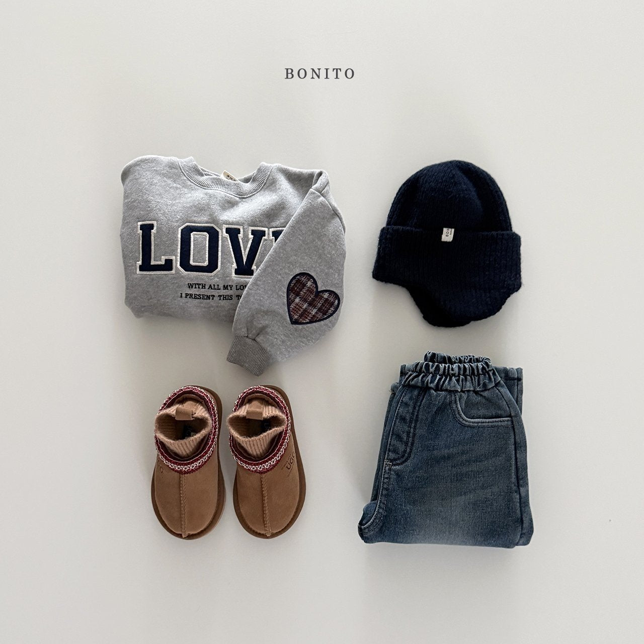 【予約】LOVE heart mtm  /  bonito (12ｍ-JM)