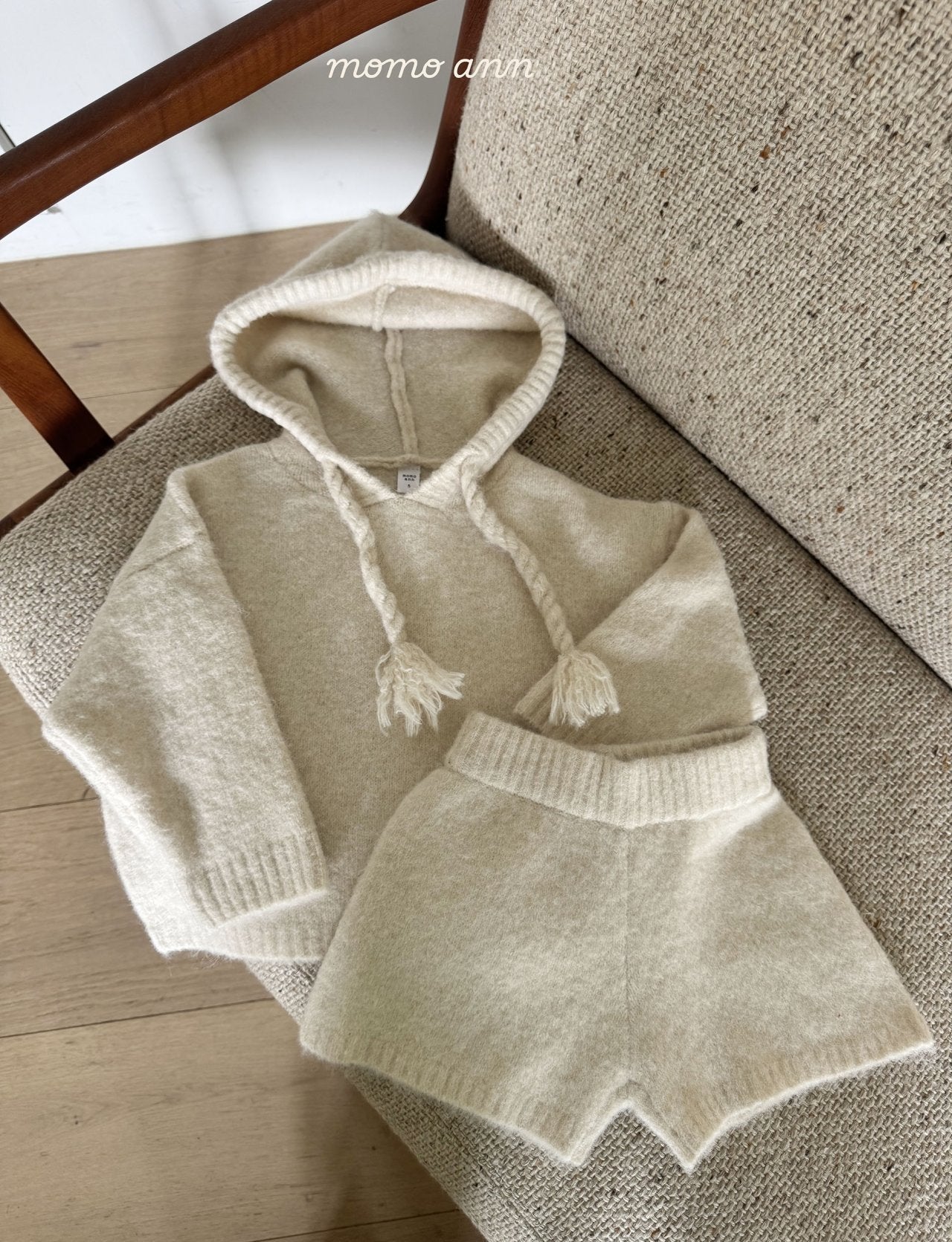【予約】knit hood set  /  momoann (5-11号, Adult)