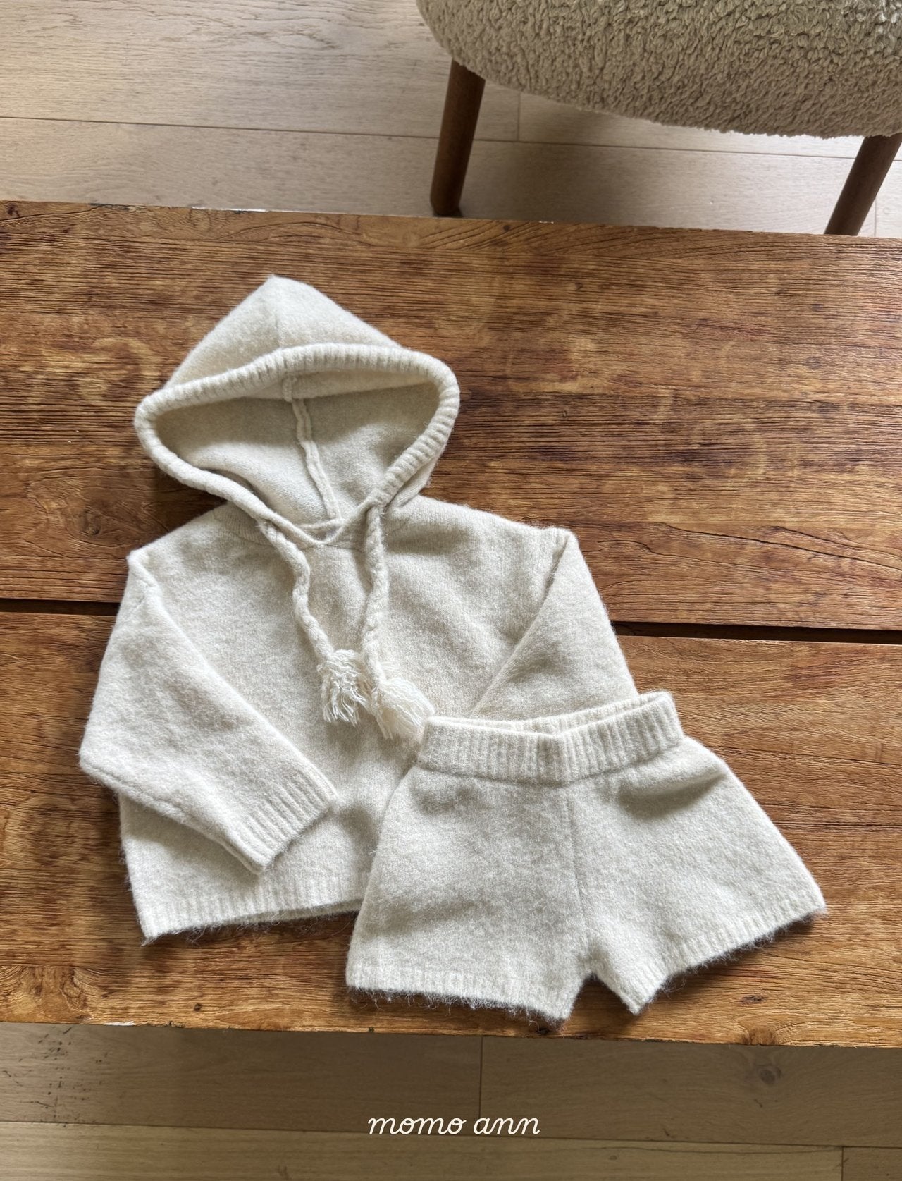 【予約】knit hood set  /  momoann (5-11号, Adult)