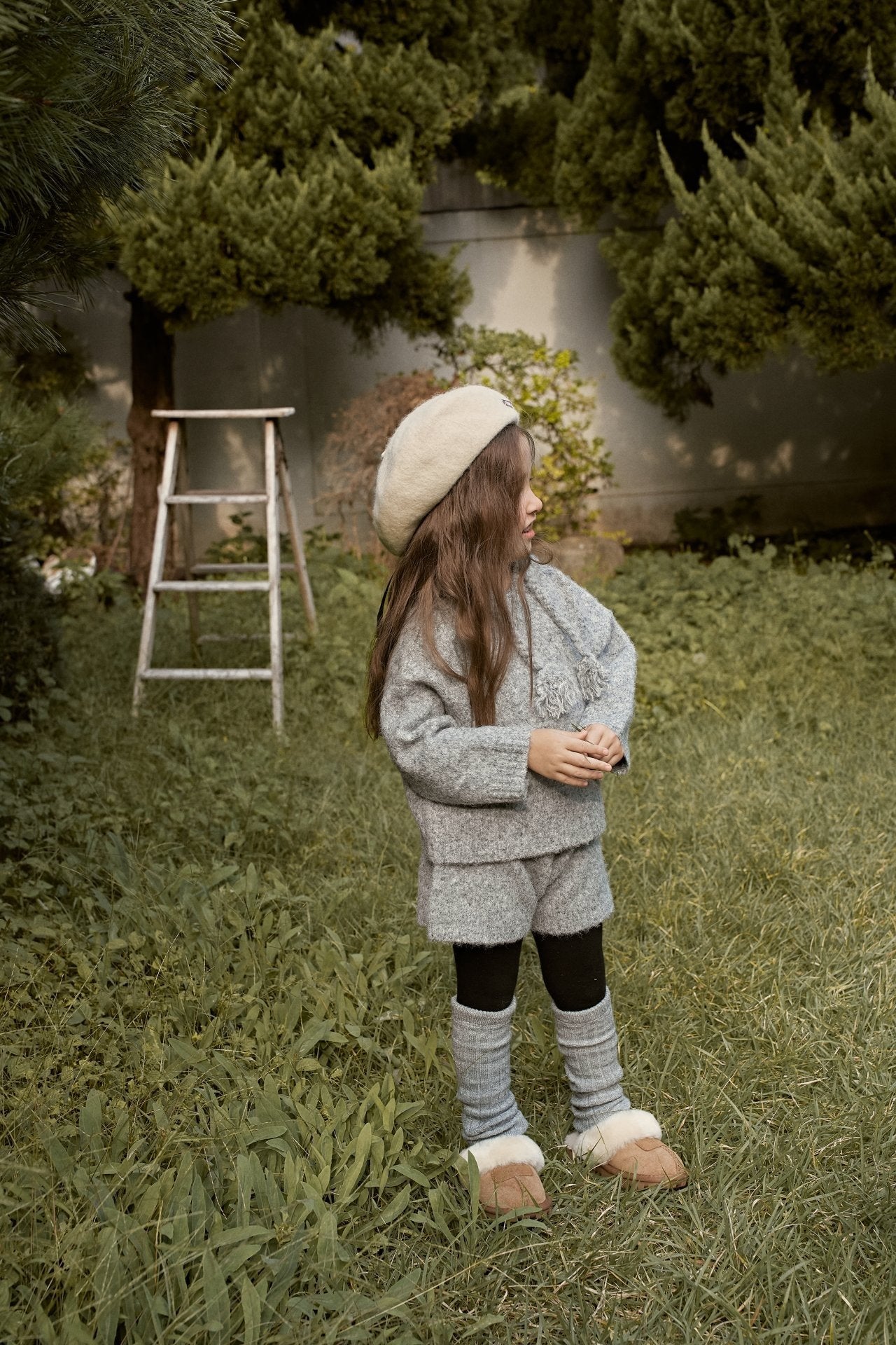 【予約】knit hood set  /  momoann (5-11号, Adult)