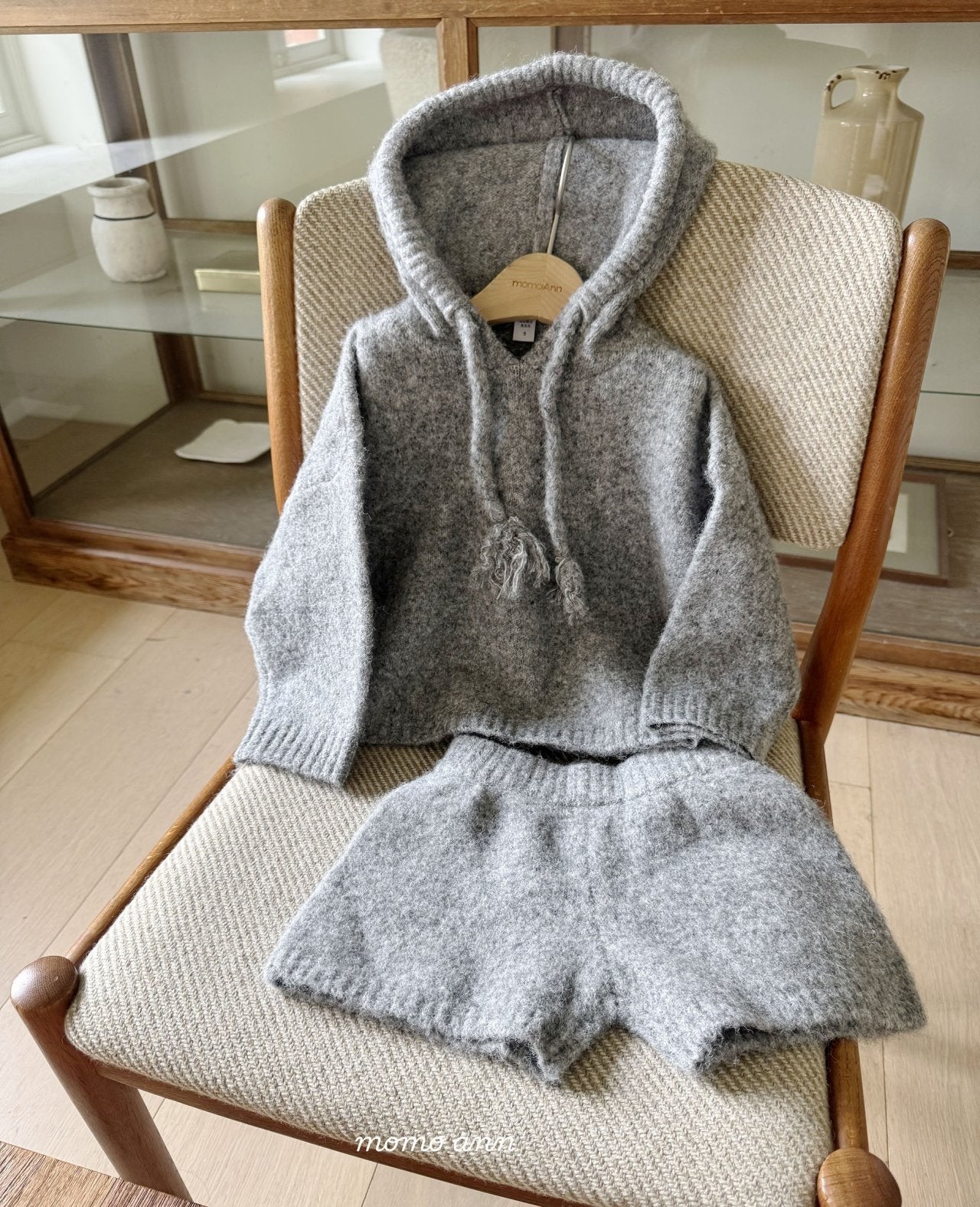 【予約】knit hood set  /  momoann (5-11号, Adult)