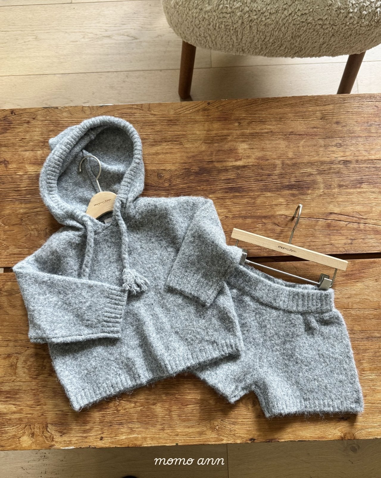 【予約】knit hood set  /  momoann (5-11号, Adult)