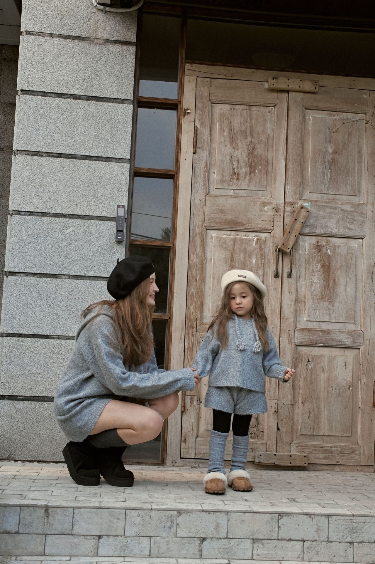 【予約】knit hood set  /  momoann (5-11号, Adult)