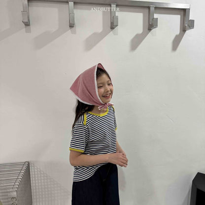 【予約】Heidi Check kerchief  / andbutter