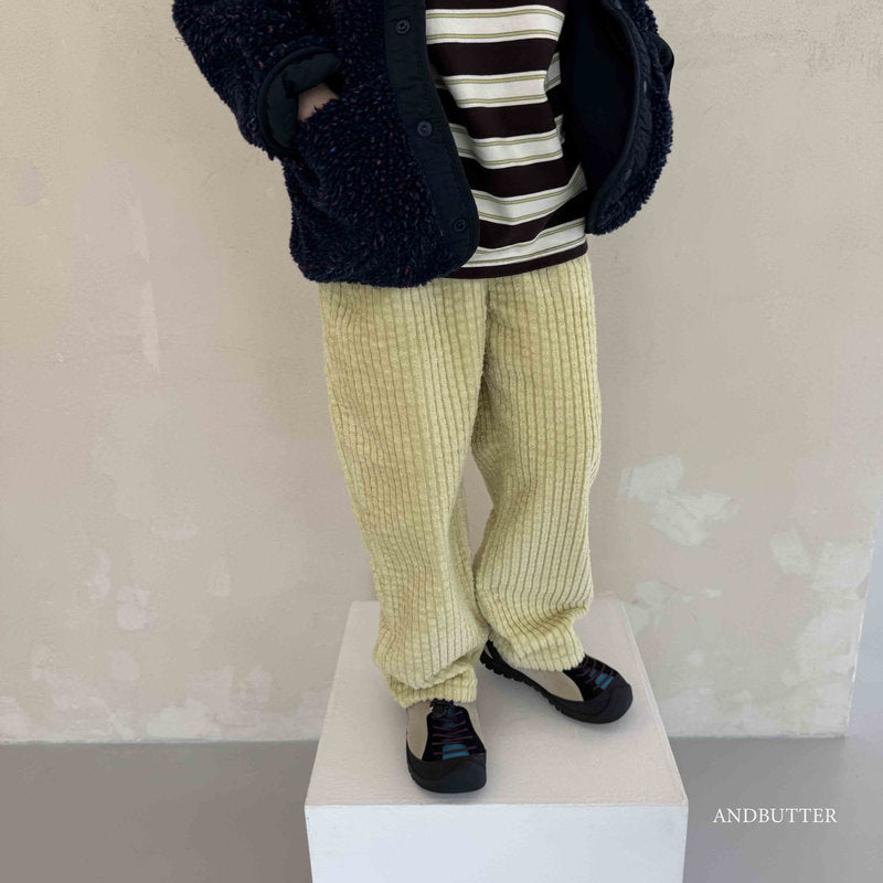 【予約】Puffy Corduroy Pants  /  andbutter (S-JM)