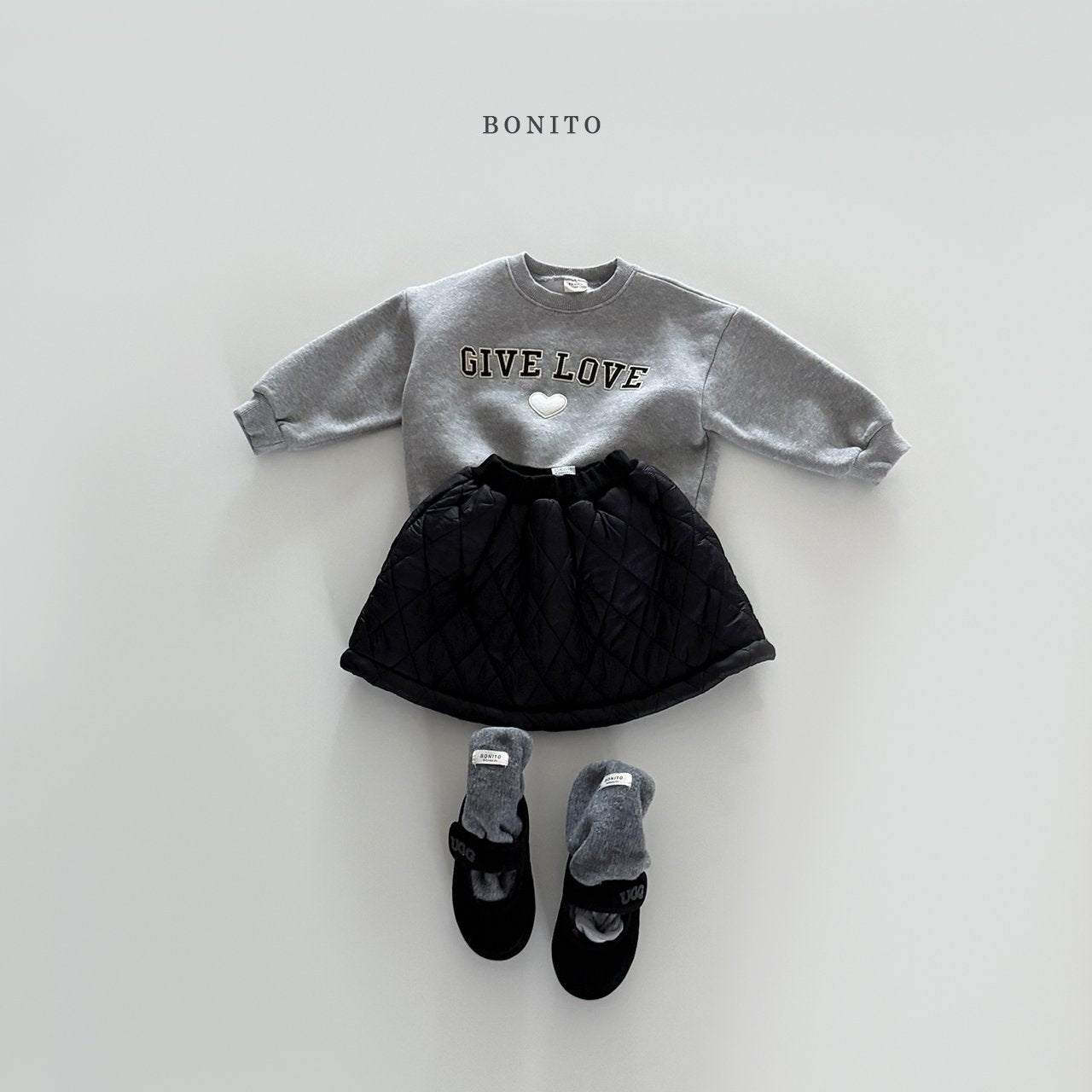 【予約】quilting boa skirt /  bonito (12m-JM)