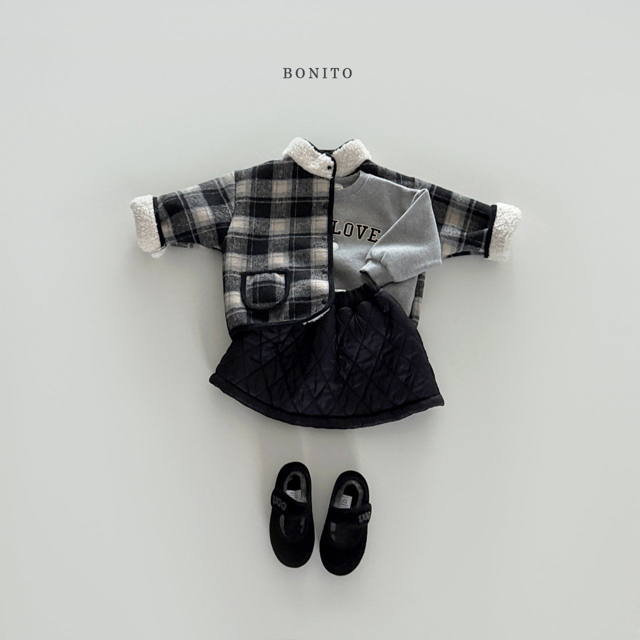 【予約】quilting boa skirt /  bonito (12m-JM)